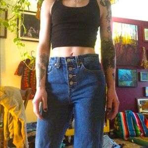 Levi’s straight crop size 24 button fly